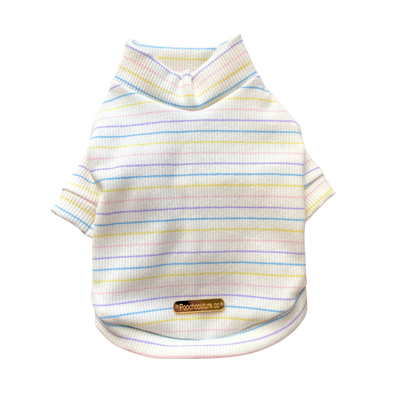 Pastel Striped Turtleneck