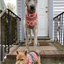 Peach Fairisle Dog Sweater