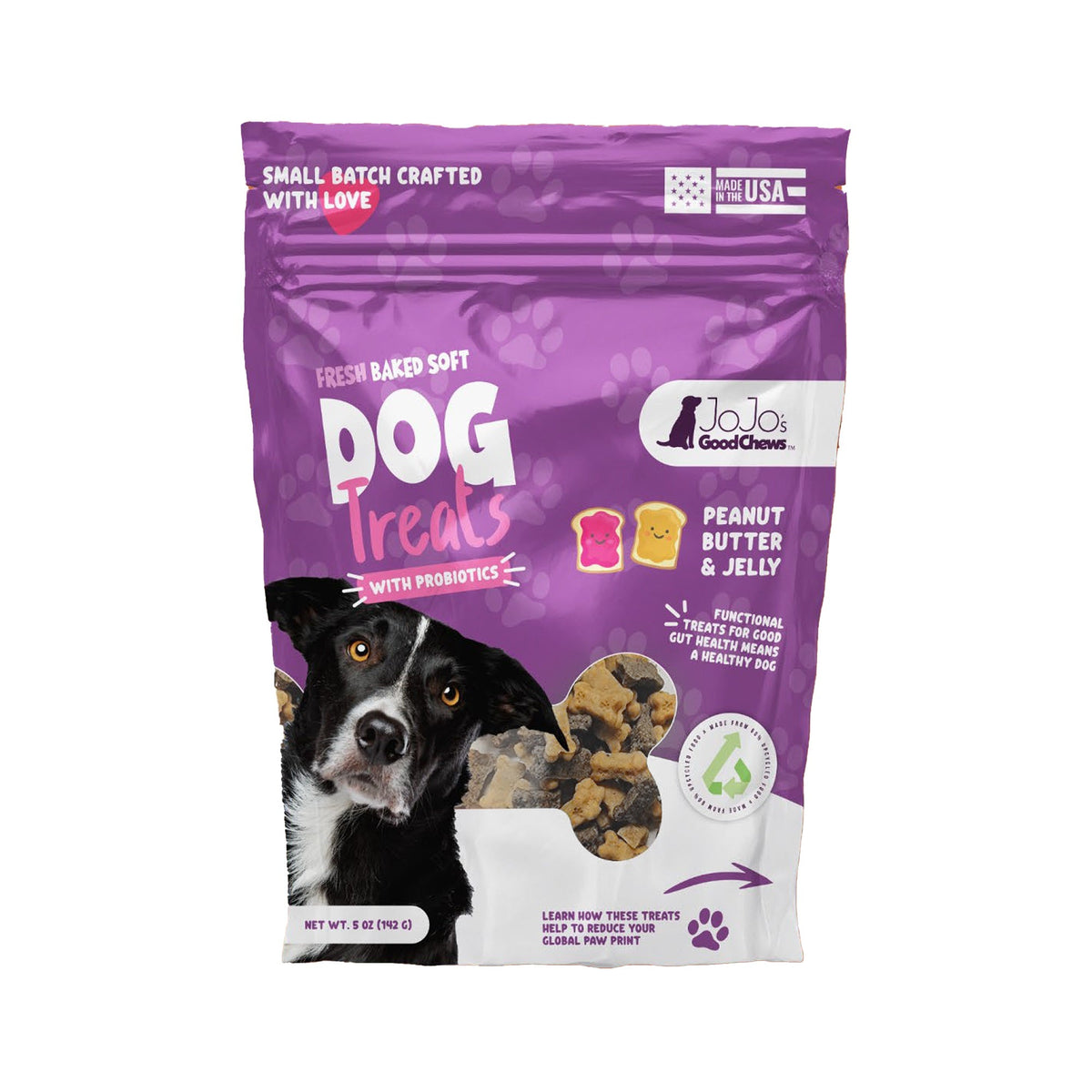 JoJo Good Chews Peanut Butter & Jelly Soft Dog Treats, 2-Pack