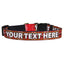 Personalized Tartan Plaid Red Dog Collar