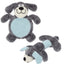 Pet Life ® 2-piece Dual Squeaker and Plush Animal Dog Toy Set