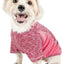 Pet Life ® Active 'Warf Speed' Heathered Ultra-Stretch Yoga Fitness Dog T-Shirt