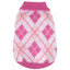 Pet Life ® 'Argyle Style' Ribbed Knitted Fashion Designer Dog Sweater