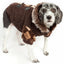Pet Life ® 'Aygyle Style' 3M Insulated Designer Patterned Suede Dog Coat w/ Removable Hood