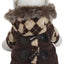 Pet Life ® 'Aygyle Style' 3M Insulated Designer Patterned Suede Dog Coat w/ Removable Hood