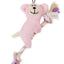 Pet Life ® 'Broom-Lick' Plush and Jute Rope Squeaking Newborn Cat and Dog Toy
