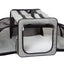 Pet Life ® 'Capacious' Dual-Sided Expandable Spacious Wire Folding Collapsible Lightweight Pet Dog Crate Carrier House