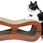 Pet Life ® 'Cat-Eyed' Contoured Designer Premium Quality Kitty Cat Scratcher Lounger with Catnip