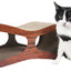 Pet Life ® 'Cat-Eyed' Contoured Designer Premium Quality Kitty Cat Scratcher Lounger with Catnip