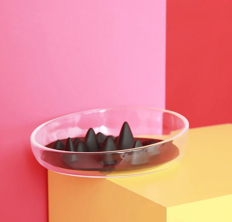 Pet Life ® 'Cirlicue' Mountain Shaped Modern Slow Feeding Pet Bowl