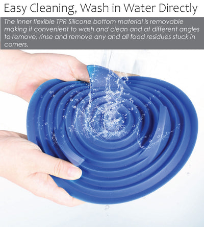 Pet Life ® 'Cirlicue' Shark Fin Shaped Modern Slow Feeding Pet Bowl