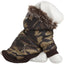 Pet Life ® Classic Metallic Fashion 3M Insulated Dog Coat Parka  w/ Removable Hood