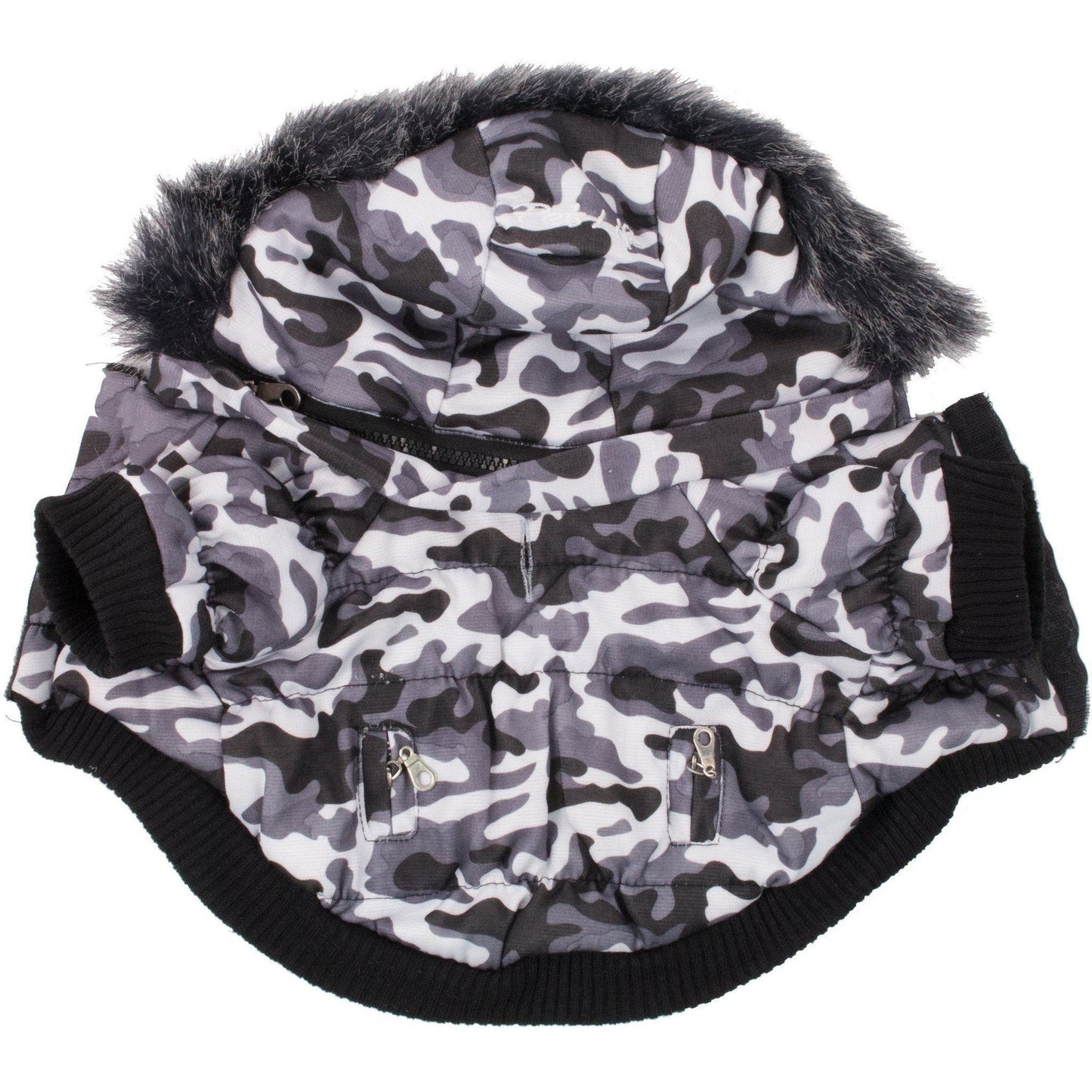 Pet Life ® Classic Metallic Fashion 3M Insulated Dog Coat Parka  w/ Removable Hood