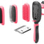 Pet Life ® 'Conversion' 5-in-1 Interchangeable Dematting and Deshedding Bristle Pin and Massage Grooming Pet Comb