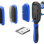 Pet Life ® 'Conversion' 5-in-1 Interchangeable Dematting and Deshedding Bristle Pin and Massage Grooming Pet Comb