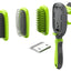 Pet Life ® 'Conversion' 5-in-1 Interchangeable Dematting and Deshedding Bristle Pin and Massage Grooming Pet Comb