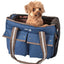 Pet Life ® Dual Snap Pocketed Fashion Designer Canvas Travel Pet Dog Carrier