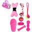 Pet Life ® 'Duffle Bag' 8 Piece Jute Rope and Rubberized Squeak Chew Pet Dog Toy Gift Set