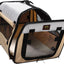 Pet Life ® 'Easy Folding' Zippered Folding Collapsible Wire Framed Lightweight Pet Dog Crate Carrier