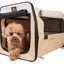 Pet Life ® 'Easy Folding' Zippered Folding Collapsible Wire Framed Lightweight Pet Dog Crate Carrier