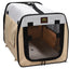 Pet Life ® 'Easy Folding' Zippered Folding Collapsible Wire Framed Lightweight Pet Dog Crate Carrier