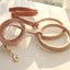 Pet Life ® 'Ever-Craft' Boutique Series Beechwood and Leather Designer Dog Leash