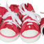 Pet Life ® 'Extreme-Skater' Canvas Casual Grip Pet Dog Shoes Sneakers - Set Of 4