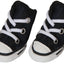 Pet Life ® 'Extreme-Skater' Canvas Casual Grip Pet Dog Shoes Sneakers - Set Of 4