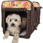 Pet Life ® 'Floral Patterned' Folding Collapsible Lightweight Wire Framed Pet Dog Crate House Tent