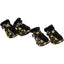 Pet Life ® Fur-Comfort 3M Insulated Fashion Fur and PVC Waterproof Winter Dog Boots - Set of 4