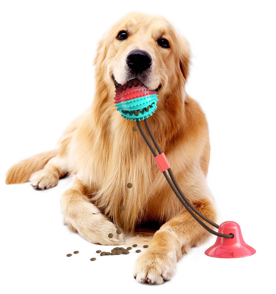 Pet Life ® 'Grip N' Play' Treat Dispensing Ball Shaped Suction Cup Dog Toy