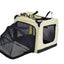 Pet Life ®  'Hounda Accordion' Metal Framed Soft-Folding Collapsible Dual-Sided Expandable Pet Dog Crate