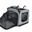 Pet Life ®  'Hounda Accordion' Metal Framed Soft-Folding Collapsible Dual-Sided Expandable Pet Dog Crate