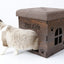 Pet Life ® 'Kitty Kallapse' Collapsible Folding Kitty Cat House Tree Bed Ottoman Bench Furniture