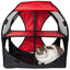 Pet Life ® 'Kitty-Play' Collapsible Travel Interactive Kitty Cat Tree Maze House Lounger Tunnel Lounge