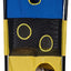 Pet Life ® 'Kitty-Square' Collapsible Travel Interactive Kitty Cat Tree Maze House Lounger Tunnel Lounge