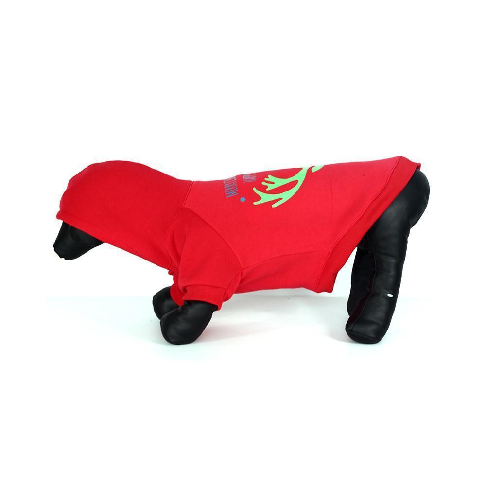 Pet Life ® LED Lighting 'Christmas Reindeer' Hooded Dog Costume Sweater w/ Included Batteries
