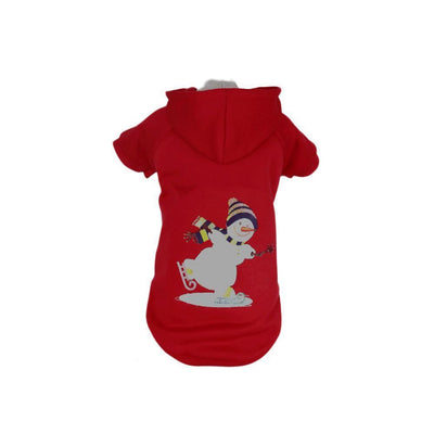 Pet Life ® LED Lighting Holiday Snowman Hooded dog Costume Sweater w/ Included Batteries