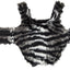 Pet Life ®  Luxe 'Chauffurry' Zebra Patterned Designer Mink Fur Dog Coat