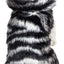 Pet Life ®  Luxe 'Chauffurry' Zebra Patterned Designer Mink Fur Dog Coat