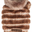 Pet Life ® Luxe 'Tira-Poochoo' Tiramisu Patterned Mink Fur Designer Dog Jacket