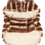 Pet Life ® Luxe 'Tira-Poochoo' Tiramisu Patterned Mink Fur Designer Dog Jacket