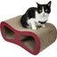 Pet Life ® 'Modiche' Premium Quality Modern Designer Kitty Cat Scratcher Lounger Lounge with Catnip