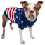 Pet Life ® 'Patriot Independence Star' Heavy Knitted Fashion Ribbed Turtle Neck Dog Sweater