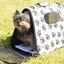 Pet Life ® Paw Patterned Airline Approved Zippered Folding Collapsible Travel Pet Dog Carrier