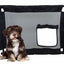 Pet Life ® 'Porta Gate' Anti-Drilling Nylon Mesh Collapsible Folding Travel Safety Pet Cat Dog Gate w/ Zippered Entrance