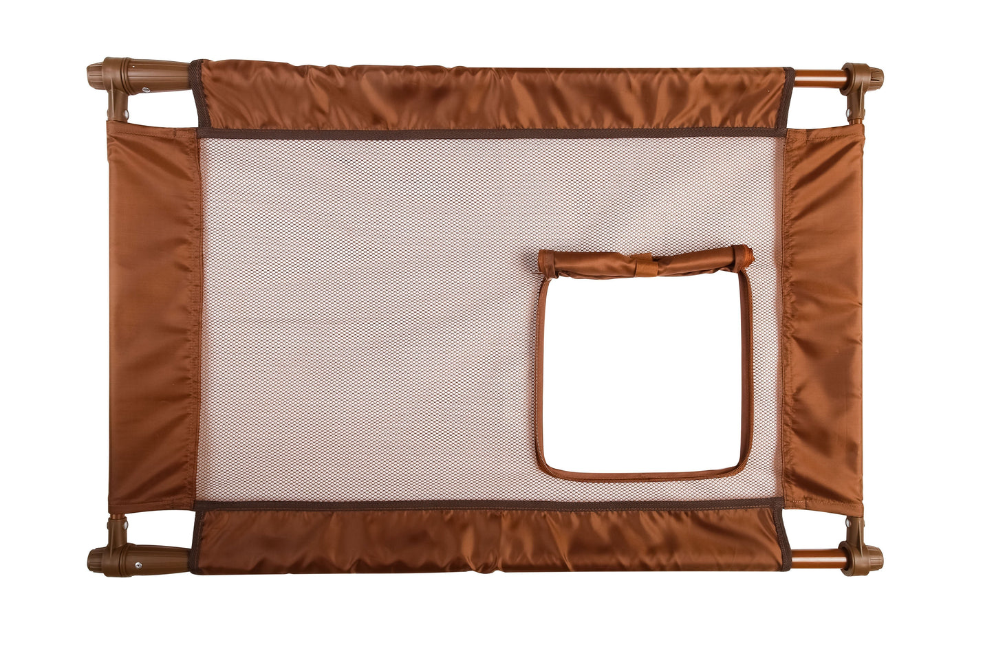 Pet Life ® 'Porta Gate' Anti-Drilling Nylon Mesh Collapsible Folding Travel Safety Pet Cat Dog Gate w/ Zippered Entrance