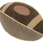Pet Life ® 'Pugskin' Durable Oxford Nylon and Mesh Plush Squeaky Football Dog Toy