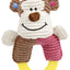 Pet Life ® 'Ring-O-Round' Plush Squeaking and Rubber Teething Newborn Puppy Dog Toy