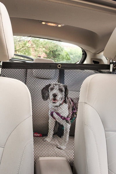 Pet Life ® Squared 'Easy-Hook' Backseat Mesh Folding Dog Cat Child Car Seat Carseat Safety Barrier